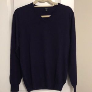 J Crew V Neck Royal Purple Sweater